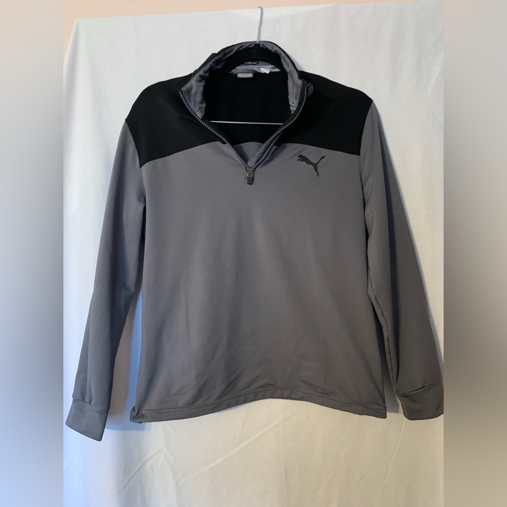 Puma Boys Colorblock 1/4 Zip Quiet Shade Jacket Blazer